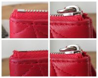 Mulberry Softie Small Zip Pouch Coin Purse in Lancaster Red Pillow Calf Nap