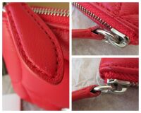 Mulberry Softie Small Zip Pouch Coin Purse in Lancaster Red Pillow Calf Nap