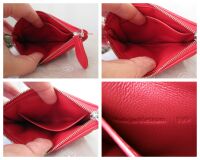 Mulberry Softie Small Zip Pouch Coin Purse in Lancaster Red Pillow Calf Nap