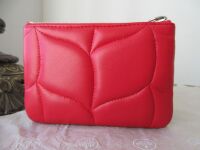 Mulberry Softie Small Zip Pouch Coin Purse in Lancaster Red Pillow Calf Nap