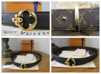 Louis Vuitton Flowergram Round 30MM Reversible Belt in Monogram Noir
