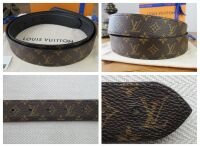 Louis Vuitton Flowergram Round 30MM Reversible Belt in Monogram Noir