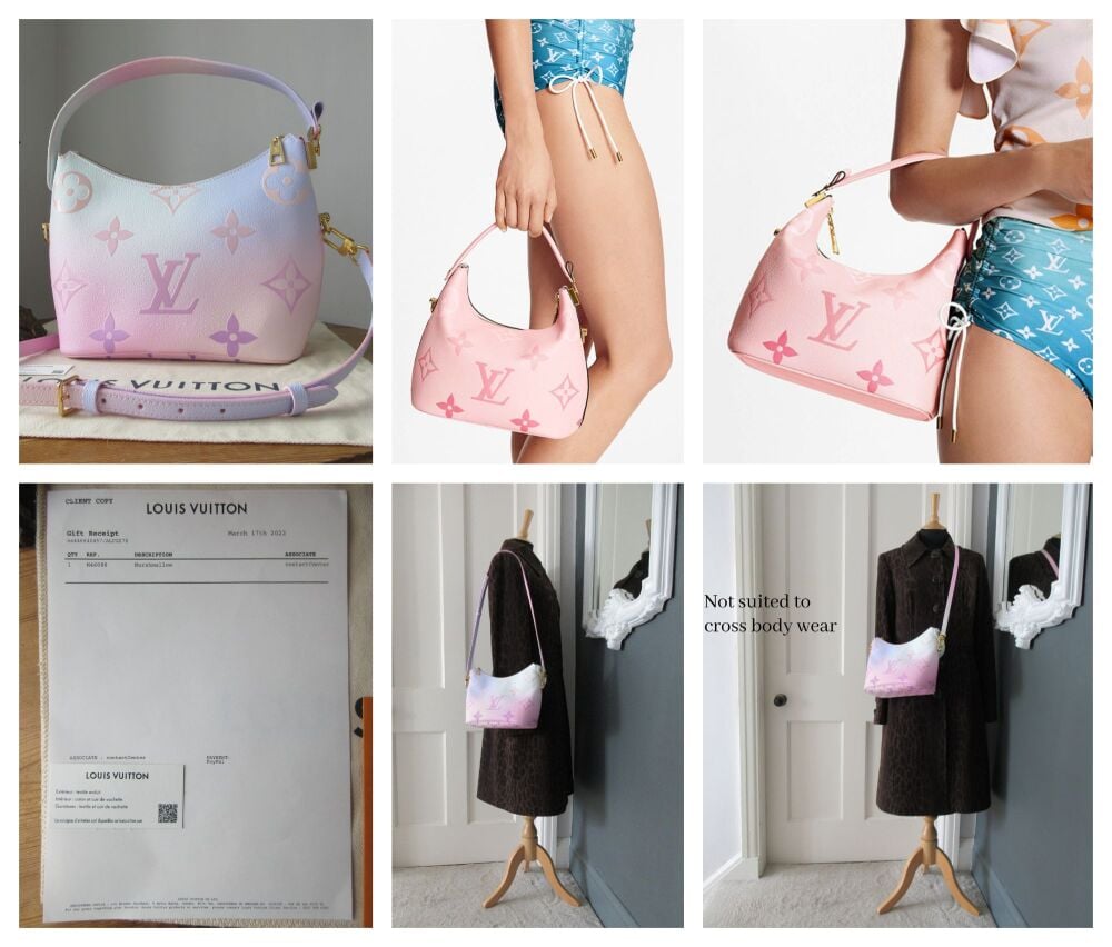 Louis Vuitton Ltd Ed Spring in the City Marshmallow Hobo PM in Giant Monogram Sunrise Pastel -New*