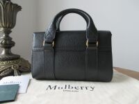 Mulberry Mini Heritage Bayswater Satchel in Black Small Classic Grain
