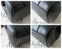 Mulberry Mini Heritage Bayswater Satchel in Black Small Classic Grain