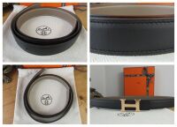 Herm&Atilde;&uml;s Mini Constance Rose Gold Belt Buckle & Reversible 24 mm Etoupe Epsom