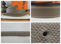 Herm&Atilde;&uml;s Mini Constance Rose Gold Belt Buckle & Reversible 24 mm Etoupe Epsom