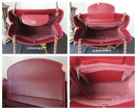 Chanel Shopping Tote in Dark Burgundy with Gold Hardware