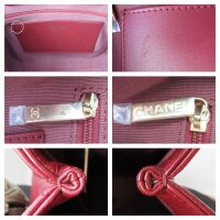Chanel Shopping Tote in Dark Burgundy with Gold Hardware