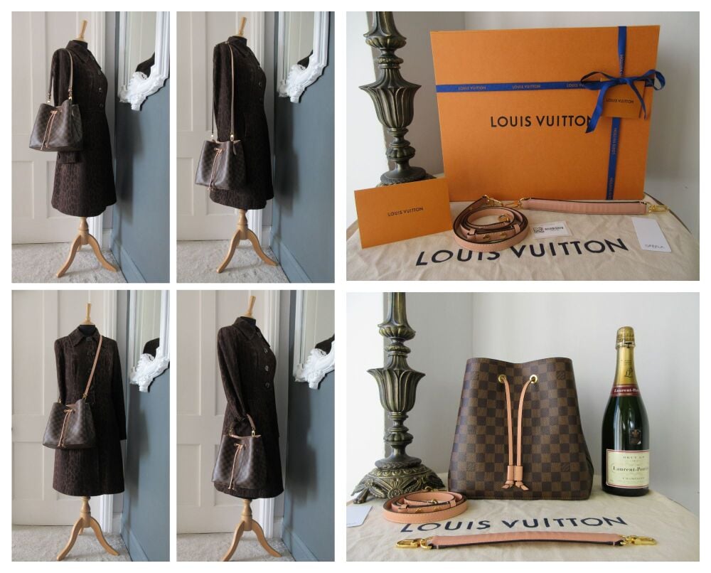 Louis Vuitton N&eacute;oNo&eacute; Neo Noe MM in Damier Ebene Venus Pink