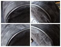 Chanel Vintage Tassle Bucket Bag in Black Quilted Suede with Gold Hardware