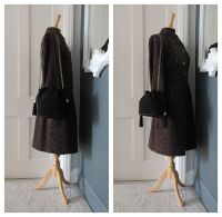 Chanel Vintage Tassle Bucket Bag in Black Quilted Suede with Gold Hardware