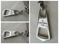 Louis Vuitton Zip Pochette Wristlet Pouch in Galet Beige Mahina Leather As 