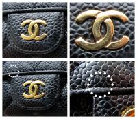 Chanel Classic Flap Compact Card Holder in Black Caviar with Gold Hardware