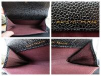 Chanel Classic Flap Compact Card Holder in Black Caviar with Gold Hardware