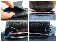 Chanel Classic Flap Compact Card Holder in Black Caviar with Gold Hardware