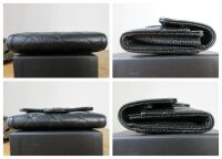 Chanel Classic Flap Compact Card Holder in Black Caviar with Gold Hardware