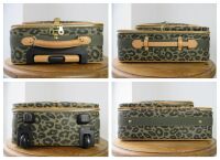 Mulberry Trolley Cabin Suitcase in Leopard Printed Birds Nest Scotchgrain