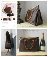 Louis Vuitton Pallas MM Tote in Monogram Dune