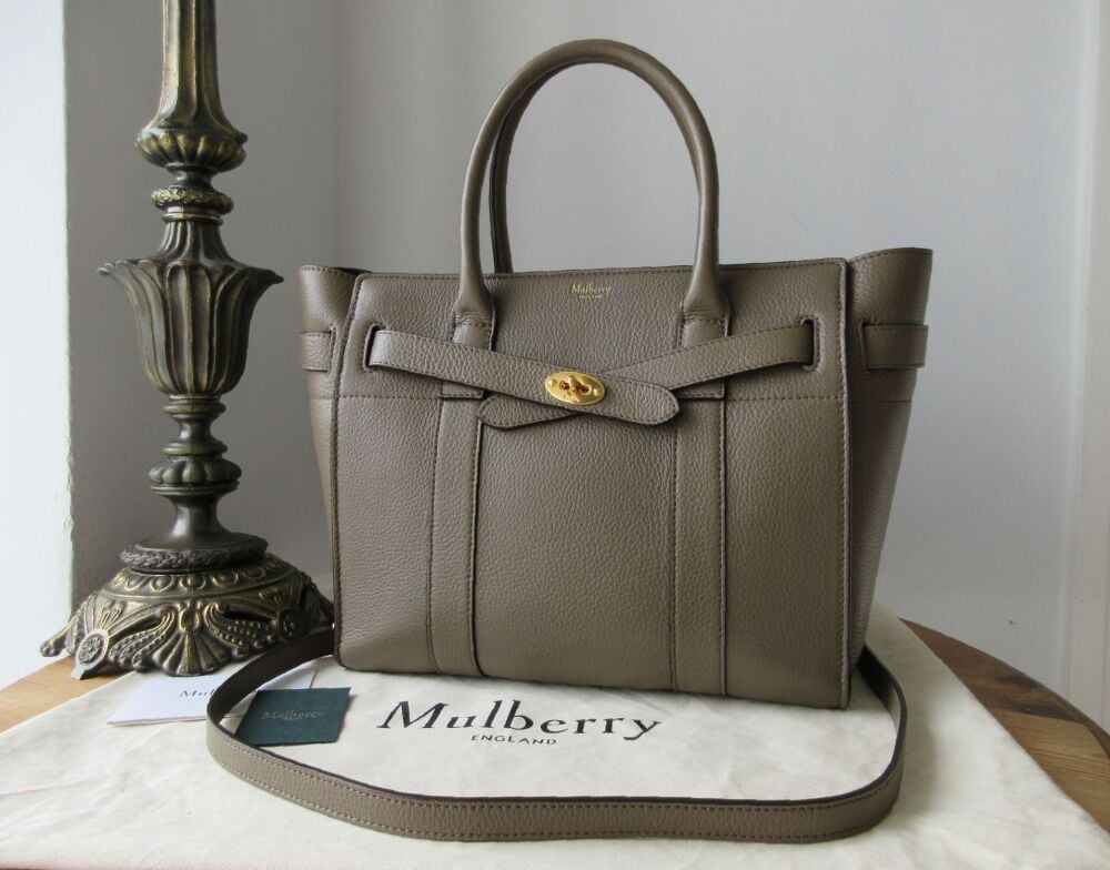 Mulberry Small Zipped Bayswater in Clay Small Classic Grain