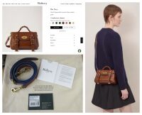 Mulberry Mini Alexa in Smooth Glossy Oak Pigment Blue - New*