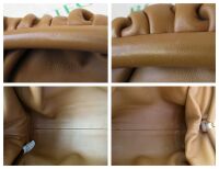 Bottega Veneta The Mini Pouch in Camel Calfskin Nappa