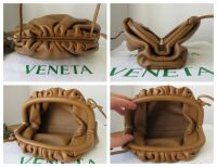 Bottega Veneta The Mini Pouch in Camel Calfskin Nappa