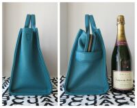 Marc Jacobs Medium The Tote Shoulder Bag in Harbor Blue Leather