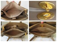 Mulberry Small Double Zipped Bayswater Tote in Taupe Small Classic Grain