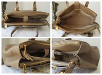 Mulberry Small Double Zipped Bayswater Tote in Taupe Small Classic Grain