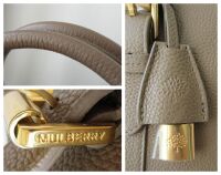 Mulberry Small Double Zipped Bayswater Tote in Taupe Small Classic Grain