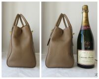 Mulberry Small Double Zipped Bayswater Tote in Taupe Small Classic Grain