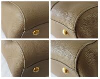 Mulberry Small Double Zipped Bayswater Tote in Taupe Small Classic Grain