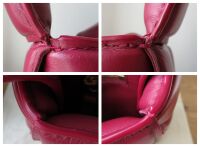 Bottega Veneta Padded Cassette Bag in Morello Cherry Intrecciato Lambskin