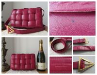 Bottega Veneta Padded Cassette Bag in Morello Cherry Intrecciato Lambskin