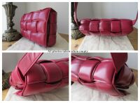 Bottega Veneta Padded Cassette Bag in Morello Cherry Intrecciato Lambskin