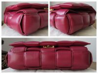 Bottega Veneta Padded Cassette Bag in Morello Cherry Intrecciato Lambskin