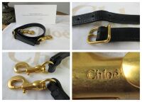 Chlo&Atilde;&copy; Marcie Crazy Small Shoulder Clutch in Black Calfskin