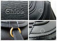 Chlo&Atilde;&copy; Marcie Crazy Small Shoulder Clutch in Black Calfskin