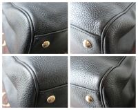 Gucci Bamboo Top Handle Medium Tote Shopper in Black Calfskin