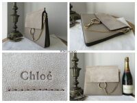 Chlo&Atilde;&copy; Faye Medium in Motty Grey Calfskin & Suede