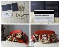 Prada Large Canapa Stampata Frame Top Handle Bauletto in Papaya