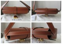 Celine Tabou Clutch on Strap in Smooth Tan Calfskin