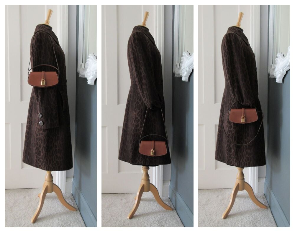 Celine Tabou Clutch on Strap in Smooth Tan Calfskin