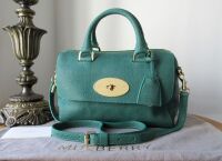 Mulberry Small Del Rey Emerald Textured Lizard Printed Calfskin