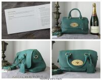 Mulberry Small Del Rey Emerald Textured Lizard Printed Calfskin