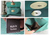 Mulberry Small Del Rey Emerald Textured Lizard Printed Calfskin