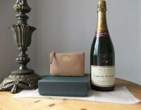 Mulberry Plaque Small Zip Coin Pouch in Light Salmon Heavy Grain