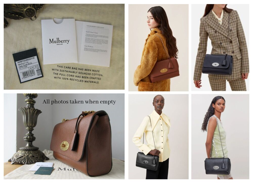 Mulberry Medium Lily in Oak Two Tone Small Classic Grain Leather