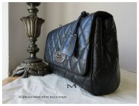 Mulberry Medium Lily in Black Quilted Shiny Buffalo Leather